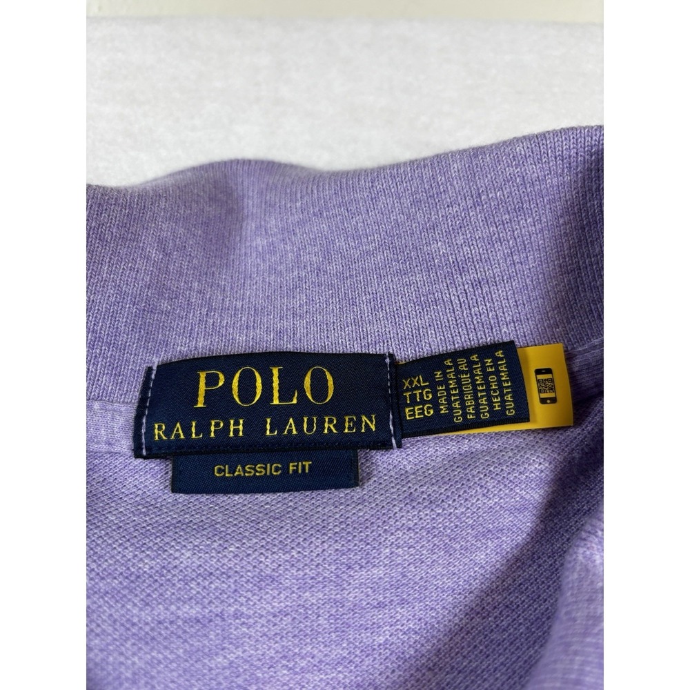 Ralph Lauren Polo Shirt Mens 2XL Purple  Casual Pony Logo Preppy - Picture 3 of 8